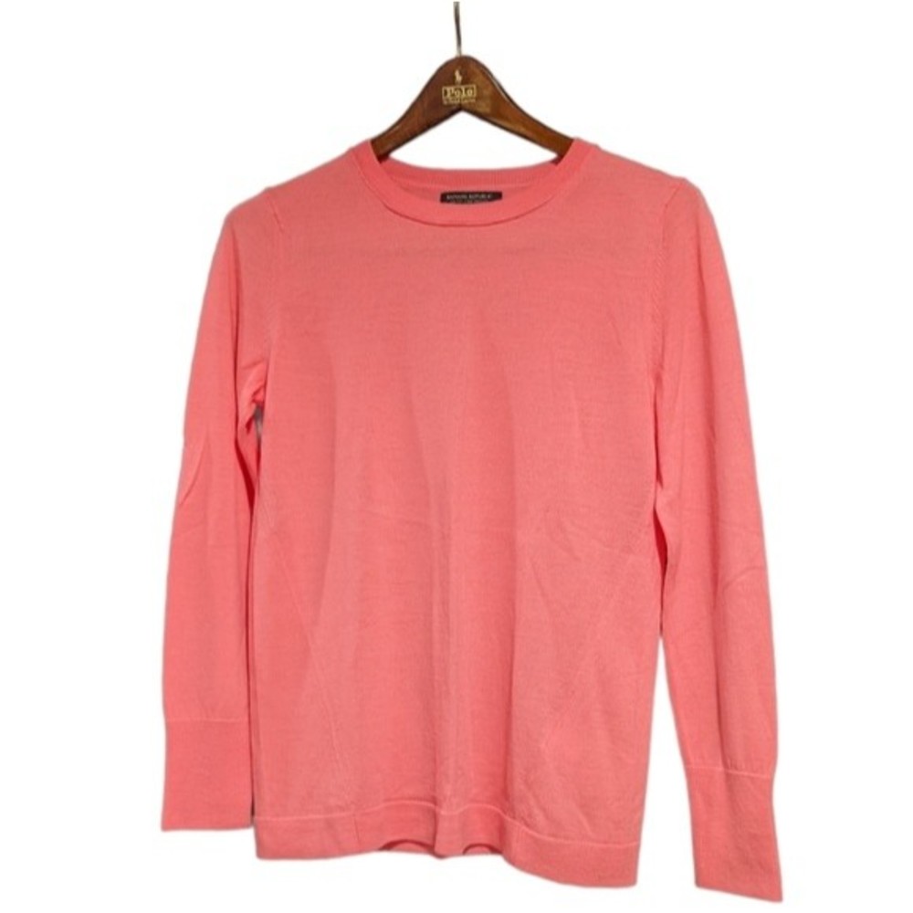 Banana Republic 100% Extra Fine Merino Wool Crew Neck Sweater Size Small
